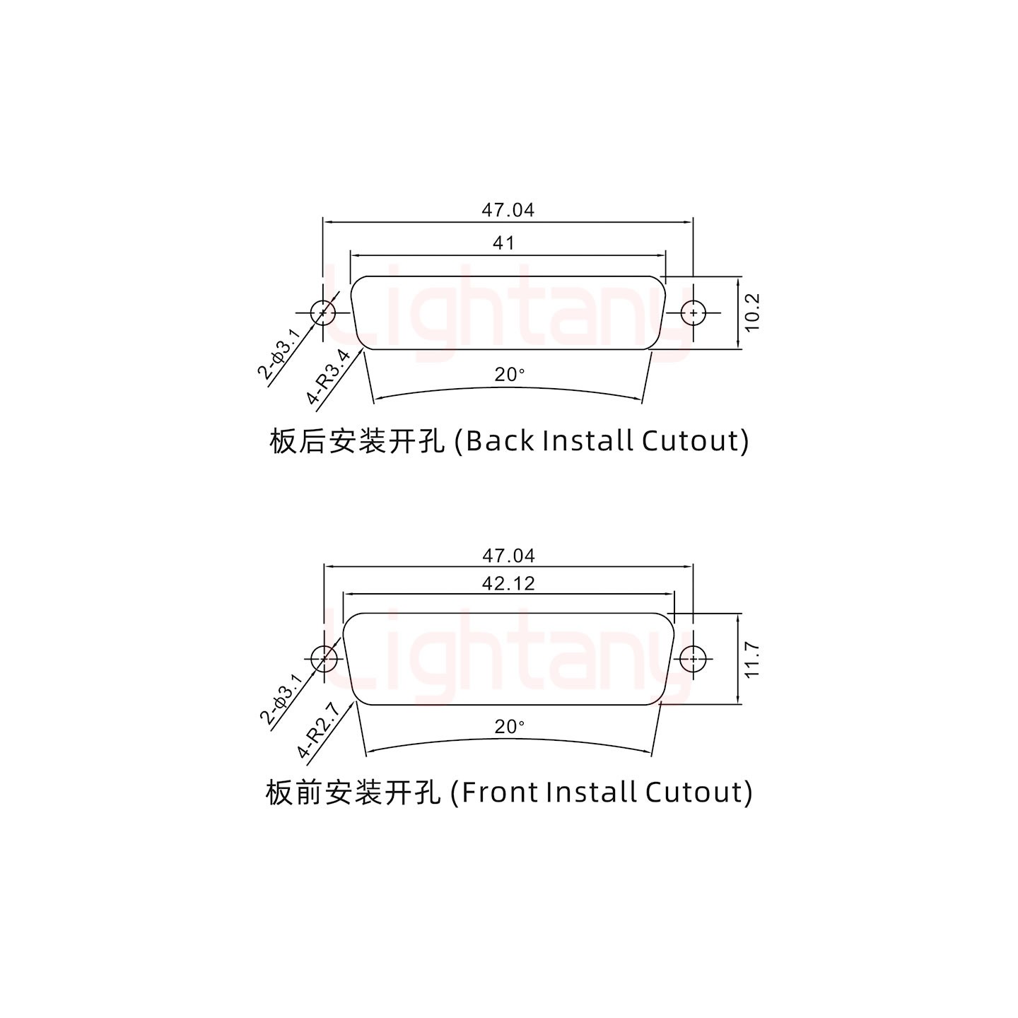 21W1公短體焊線(xiàn)/光孔/大電流10A