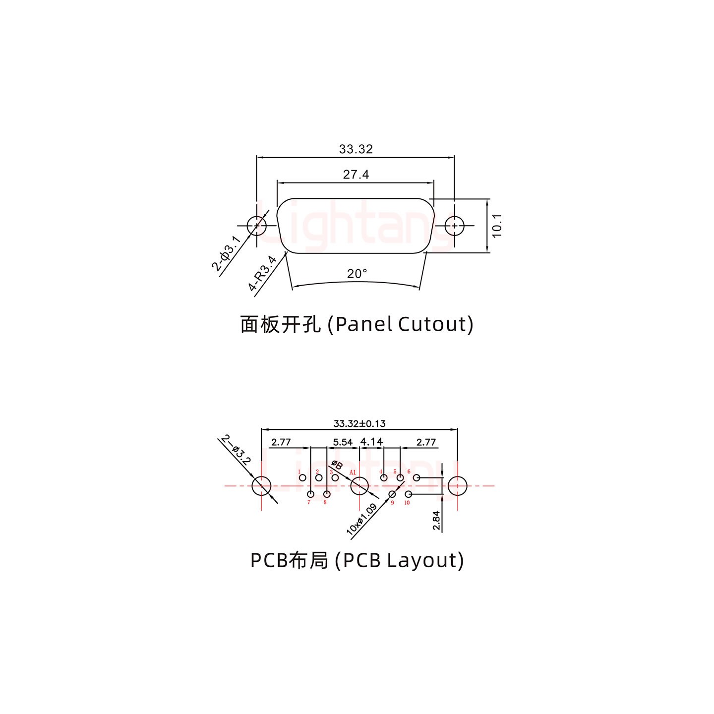 11W1公PCB直插板/鉚魚叉7.0/大電流30A