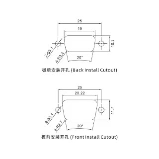 5W1母短體焊線/配螺絲螺母/大電流30A