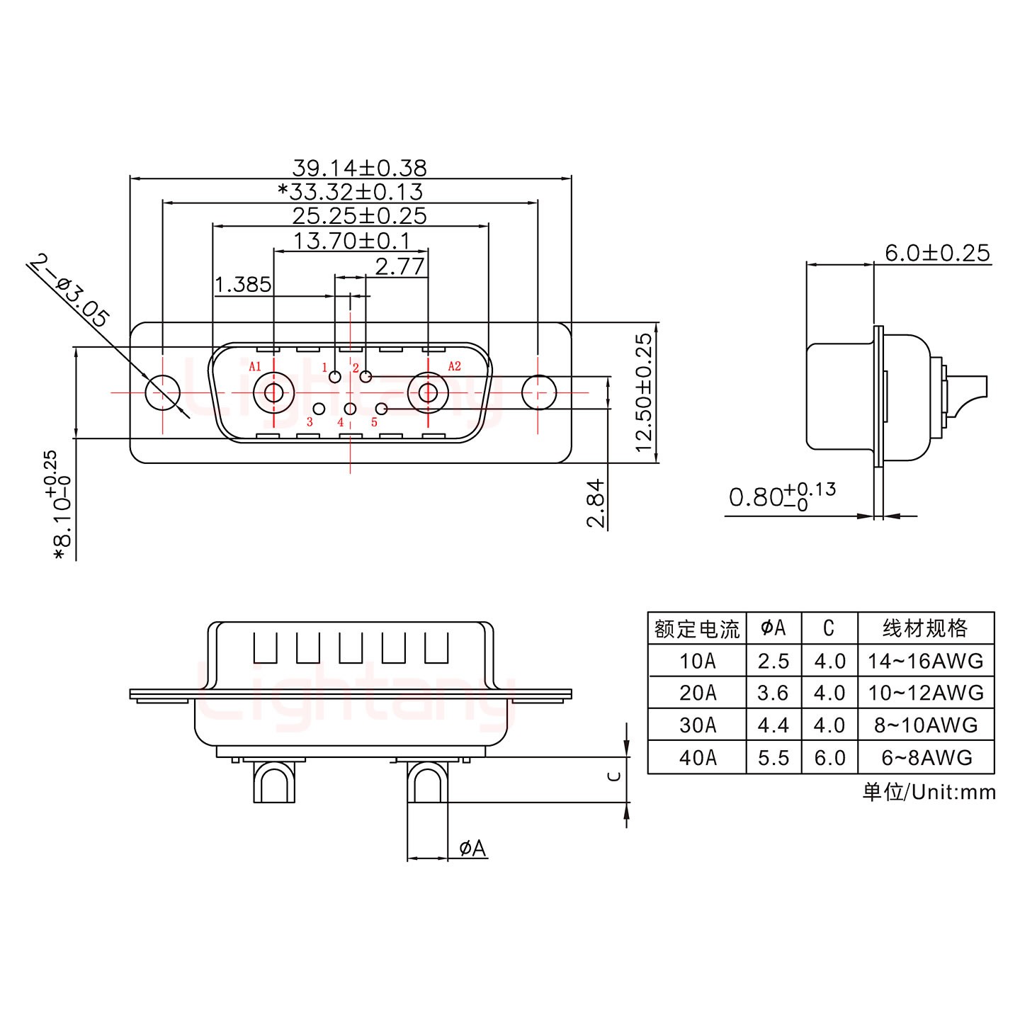 7W2公短體焊線(xiàn)/光孔/大電流20A