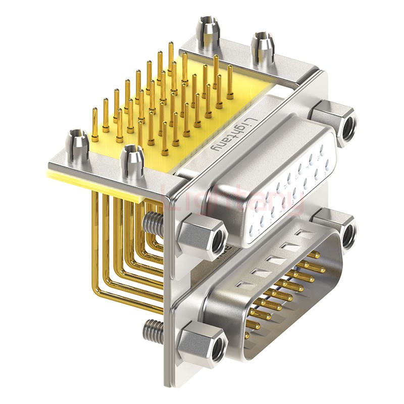 DR15 上公下母 間距15.88車(chē)針雙胞胎 D-SUB連接器