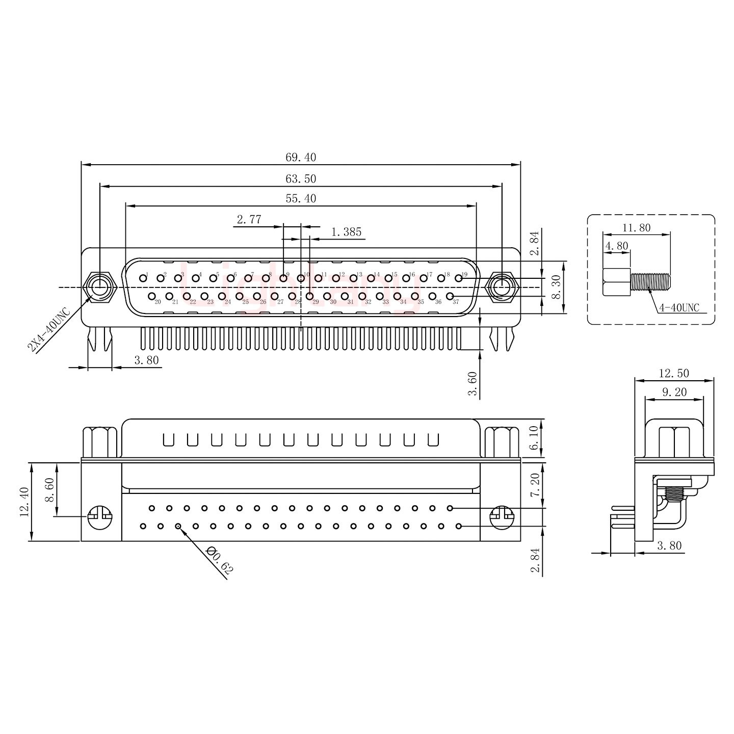 DR37 公 彎插板7.2 塑料支架8.6 鎖螺絲 車(chē)針