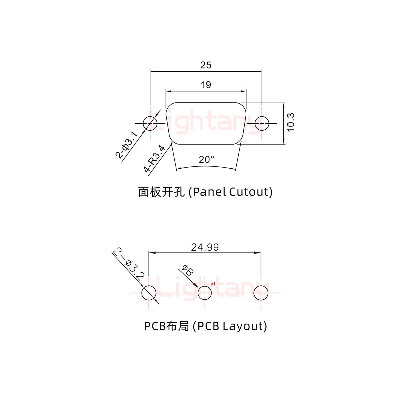 1W1母PCB直插板/鉚支架7.0/大電流30A