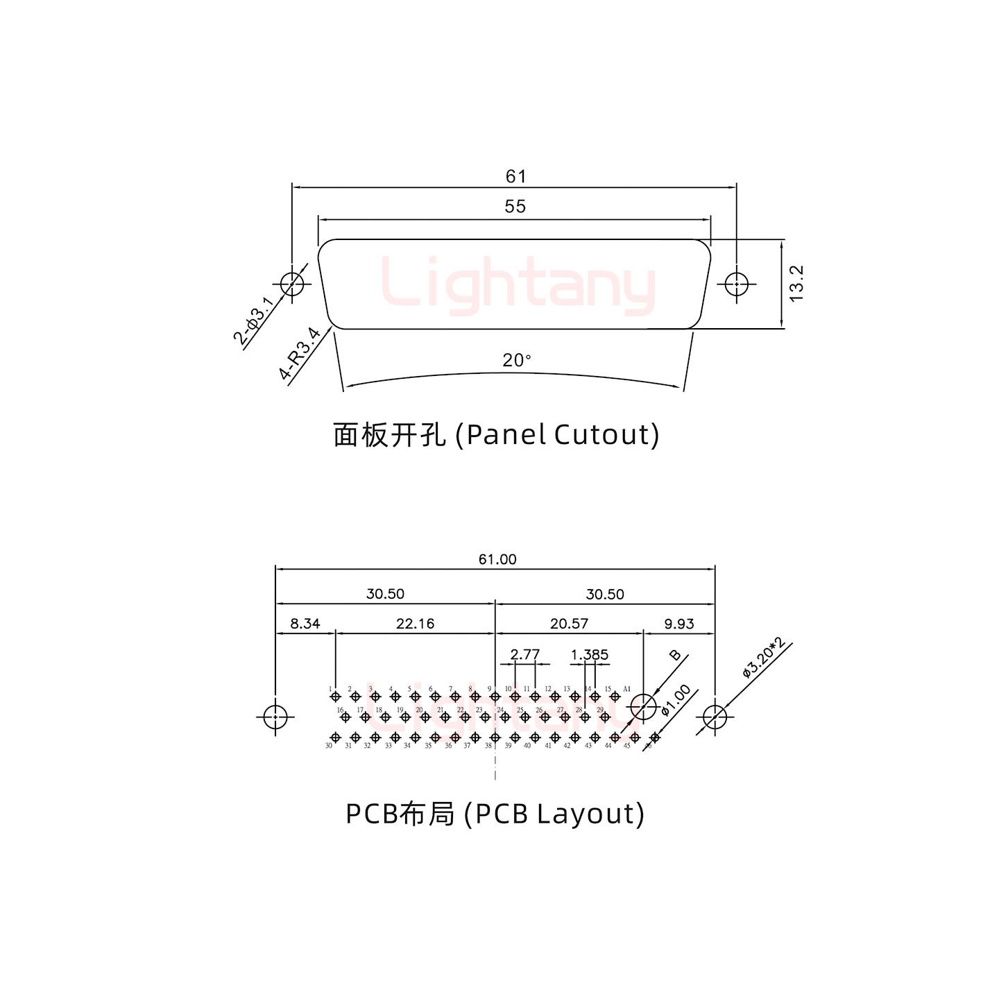 47W1公PCB直插板/鉚魚叉7.0/大電流30A