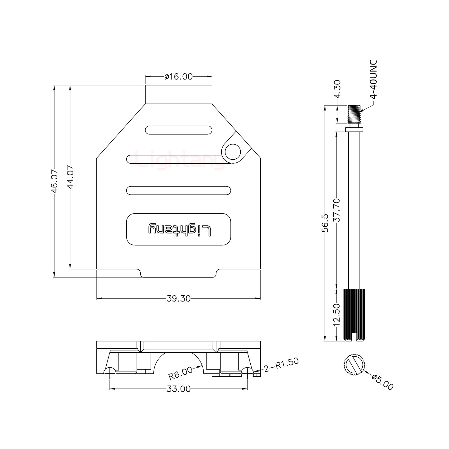 DB15公焊線+金屬外殼1664直出線4~12mm