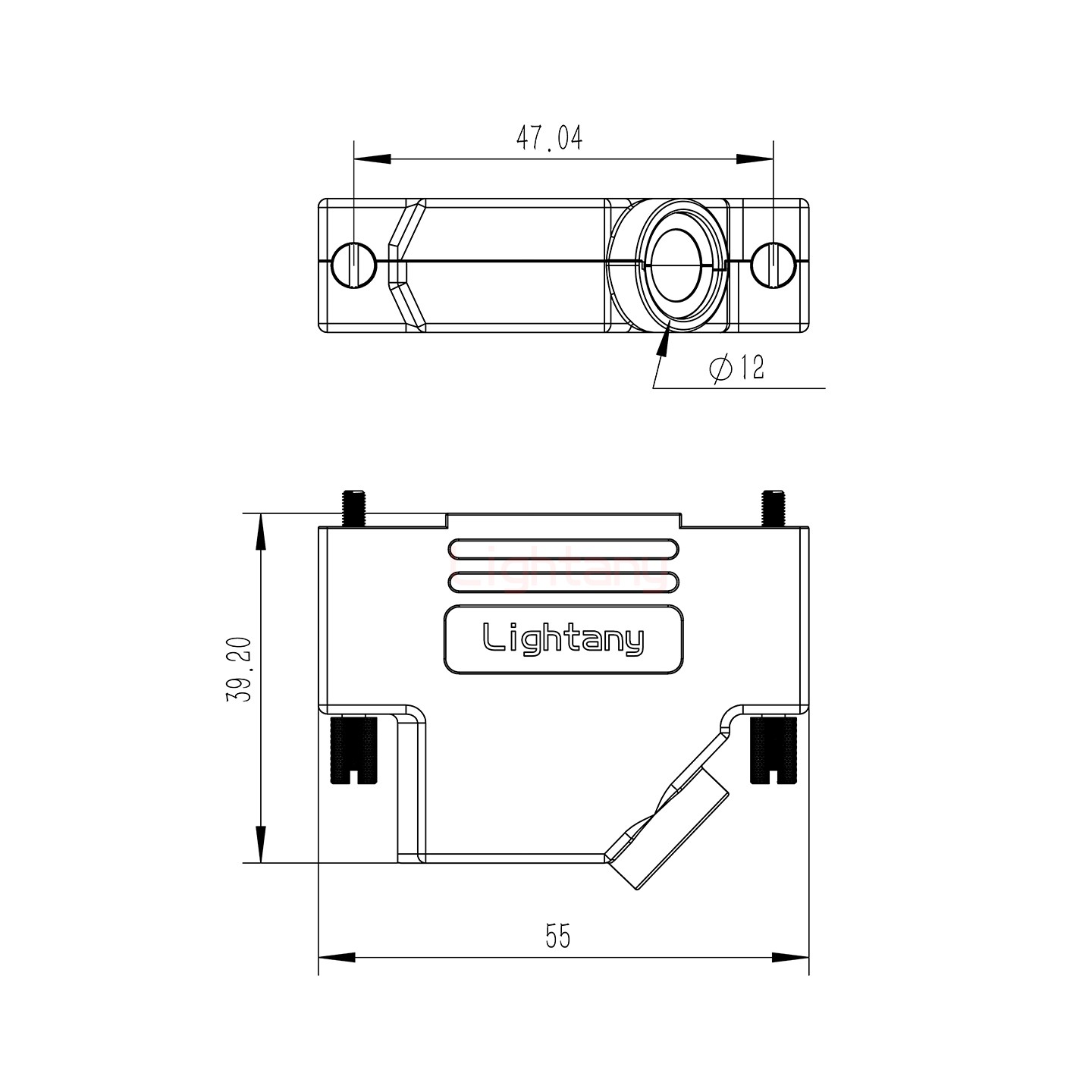 5W5公短體焊線20A+25P金屬外殼592斜出線4~12mm