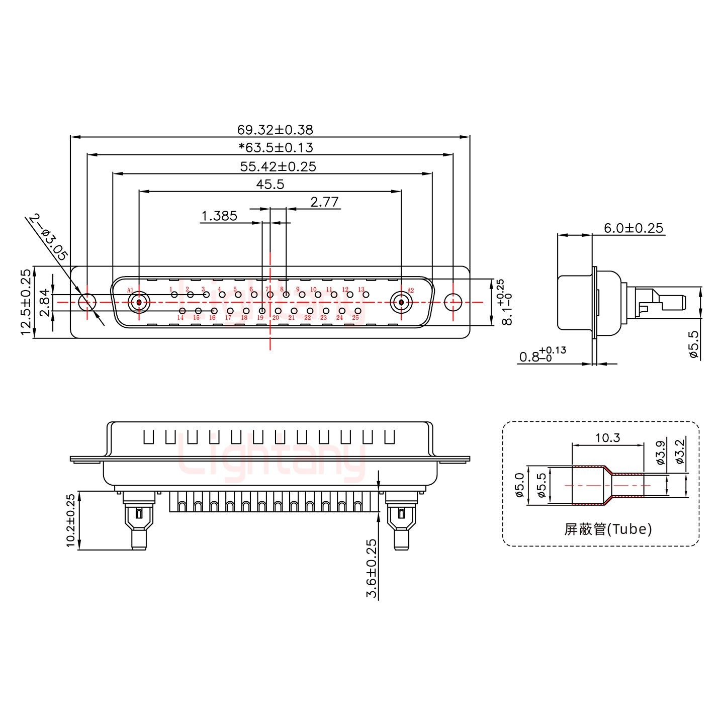 27W2公頭焊線+防水接頭/線徑5~11mm/射頻同軸50歐姆