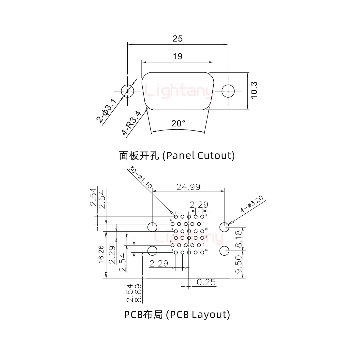 HDR15公對公 間距15.88 雙胞胎沖針 D-SUB連接器