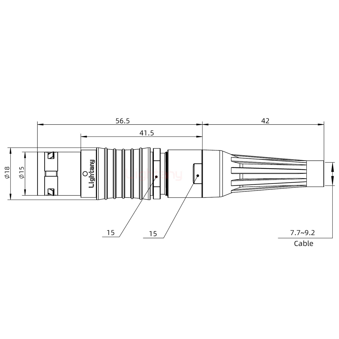 FGG.3B.007.CLAD92Z帶護套直式插頭