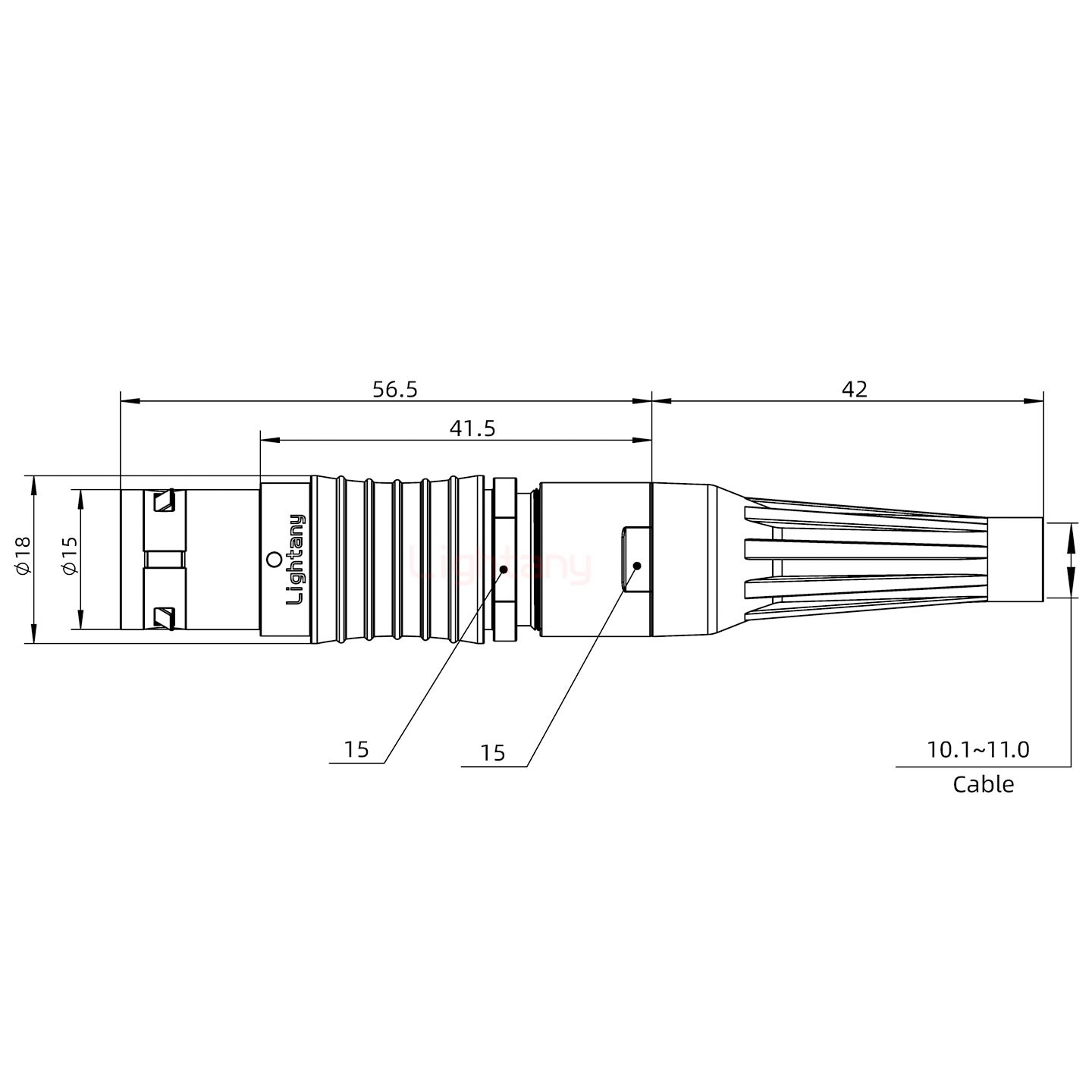 FGG.3B.010.CLAD11Z帶護套直式插頭