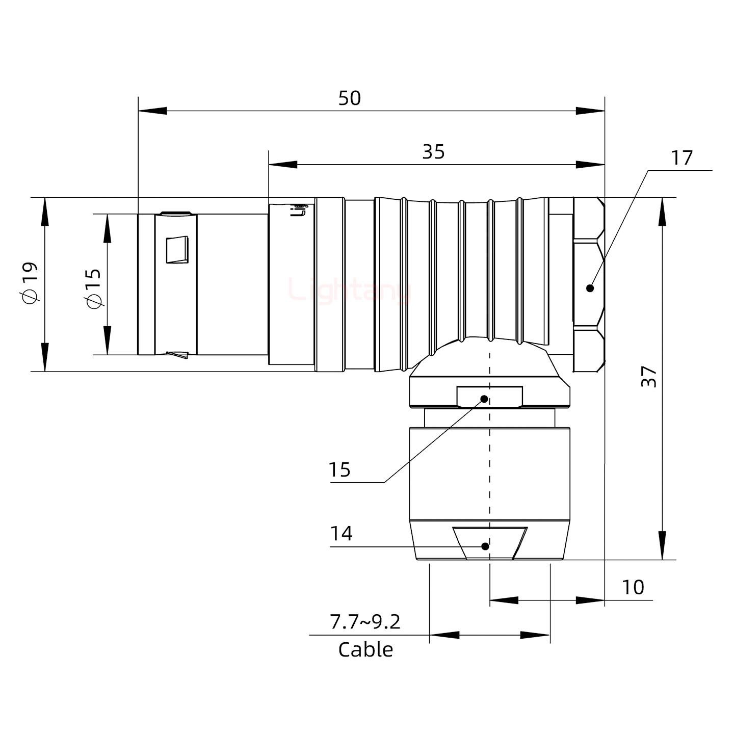 FHG.3B.004.CLAD92彎式插頭