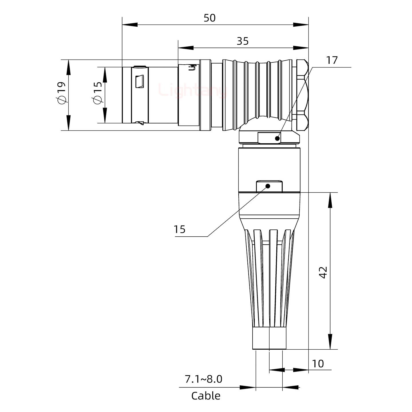 FHG.3B.004.CLAD82Z帶護(hù)套彎式插頭