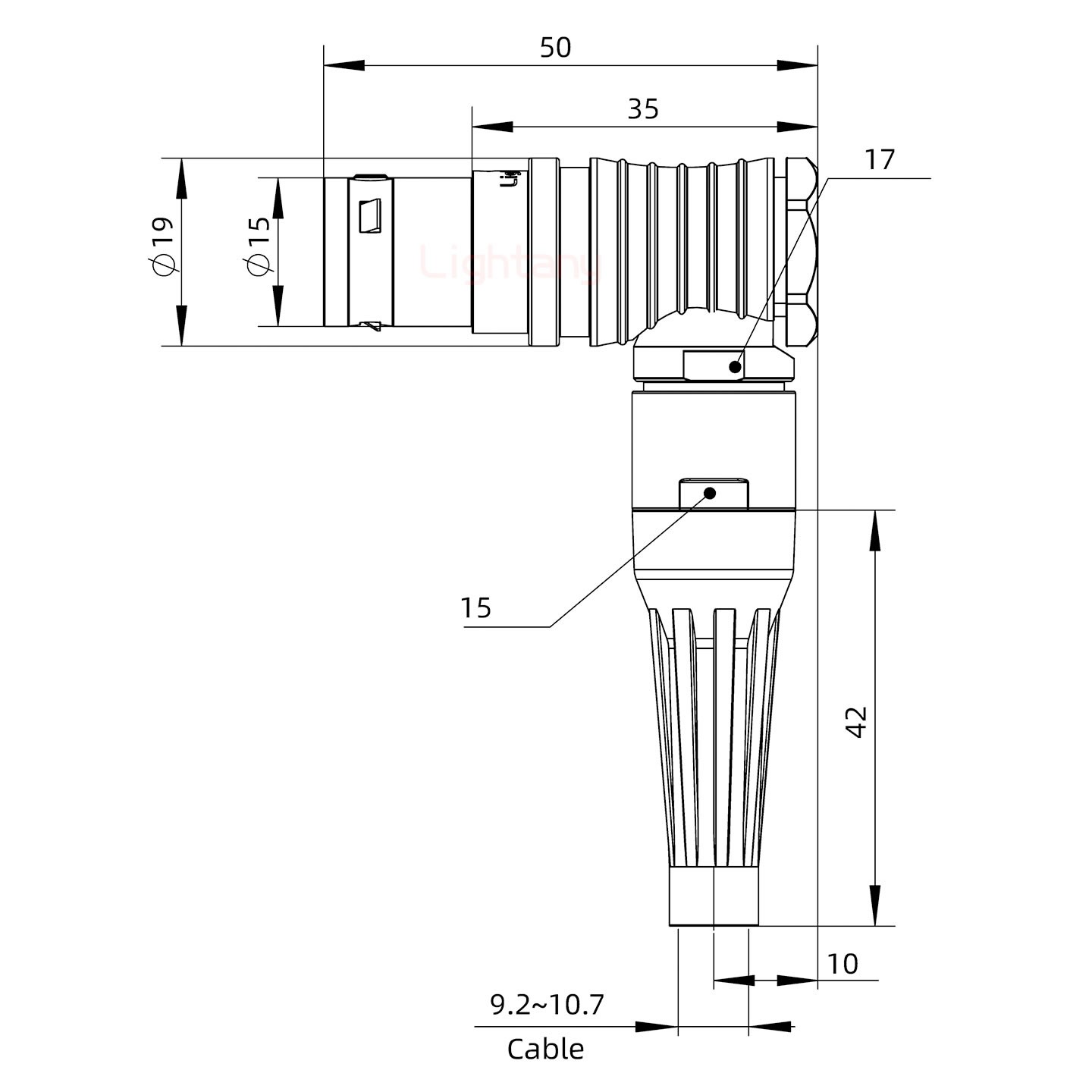 FHG.3B.005.CLAD10Z帶護(hù)套彎式插頭