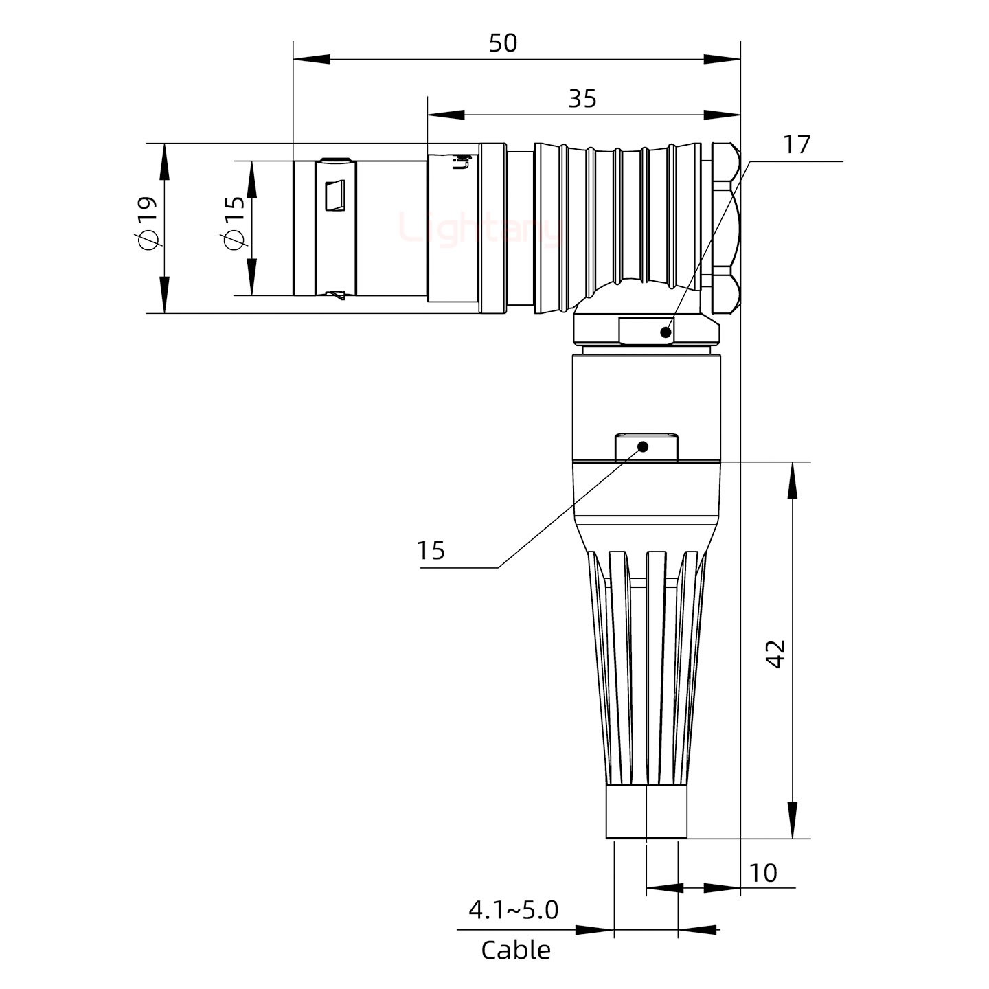 FHG.3B.010.CLAM52Z帶護(hù)套彎式插頭