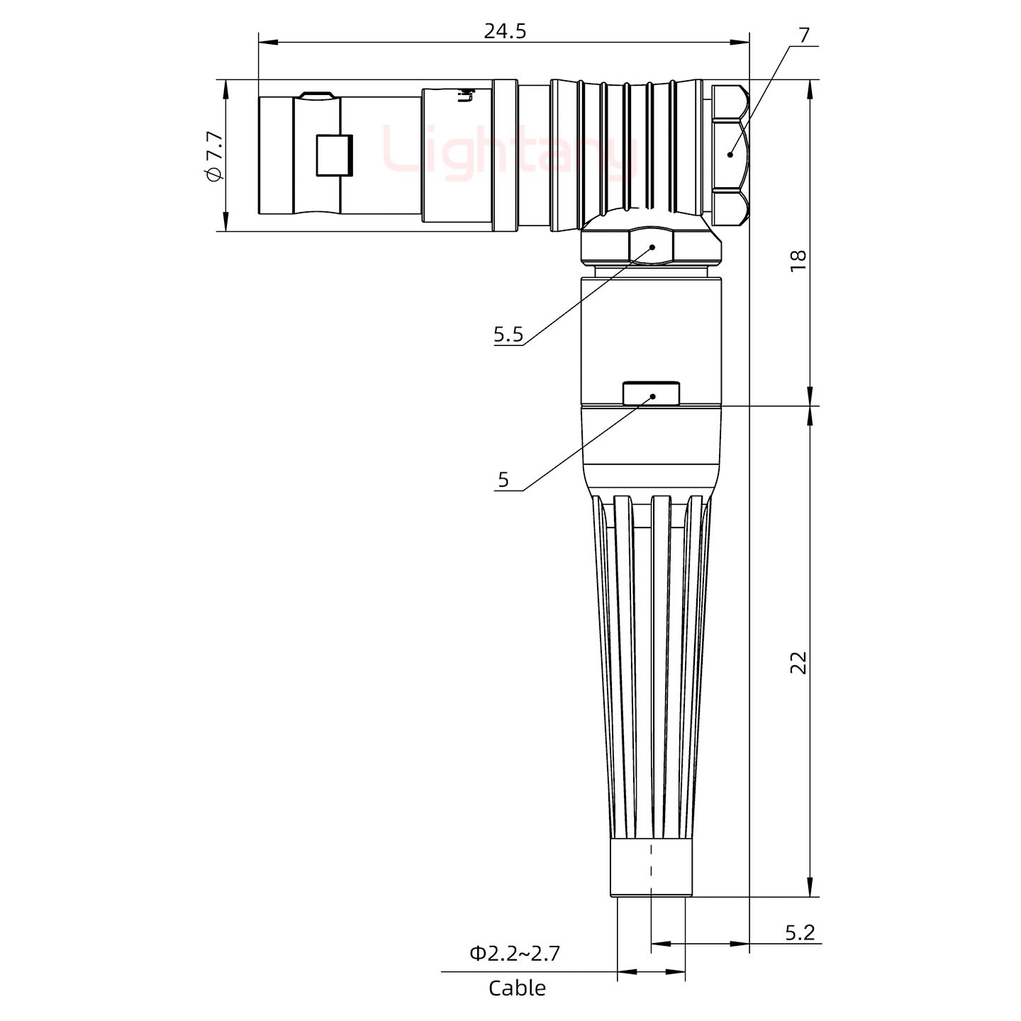 FHG.00.003.CLAD27Z帶護(hù)套彎式插頭