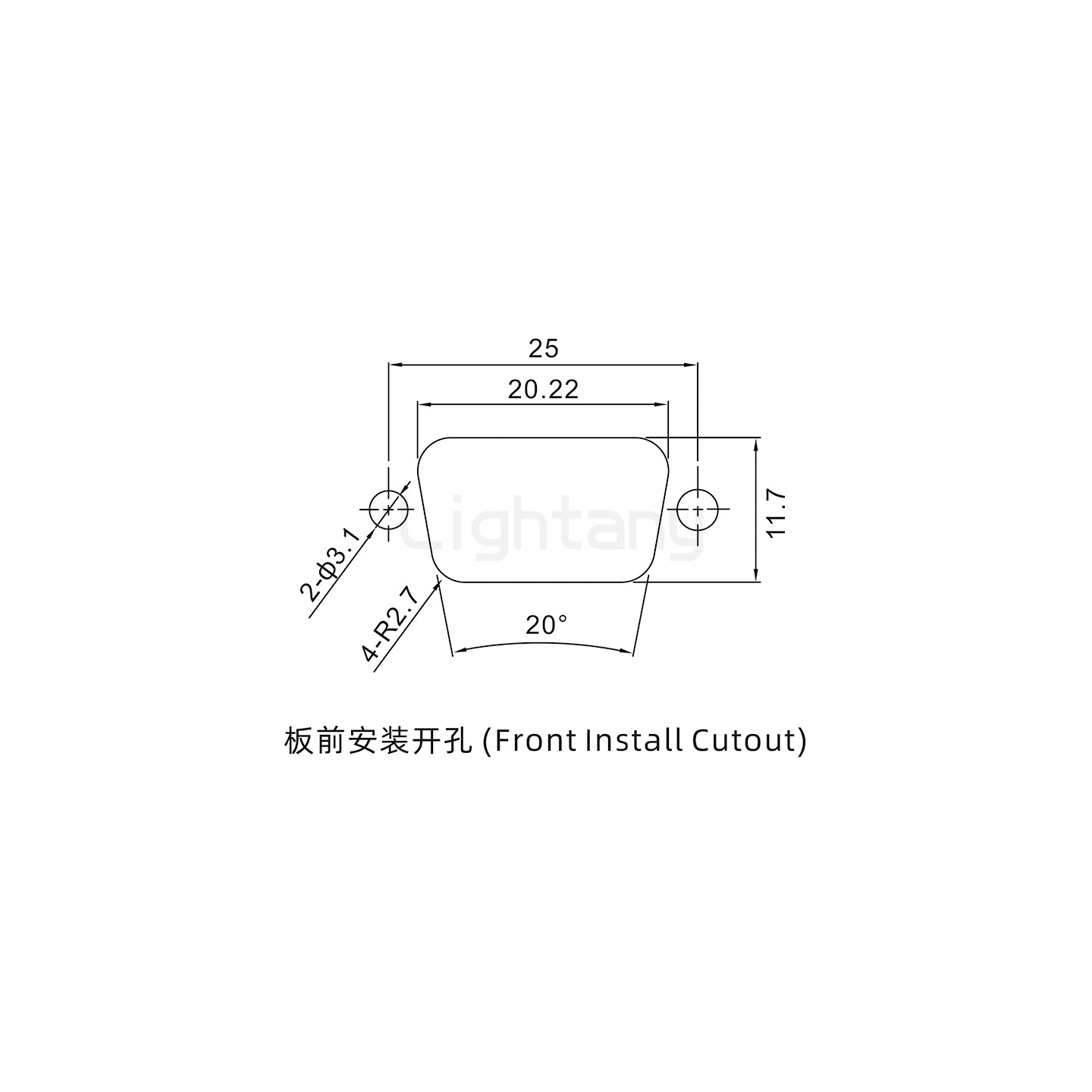 防水2W2母焊線式/鎖螺絲/大電流40A