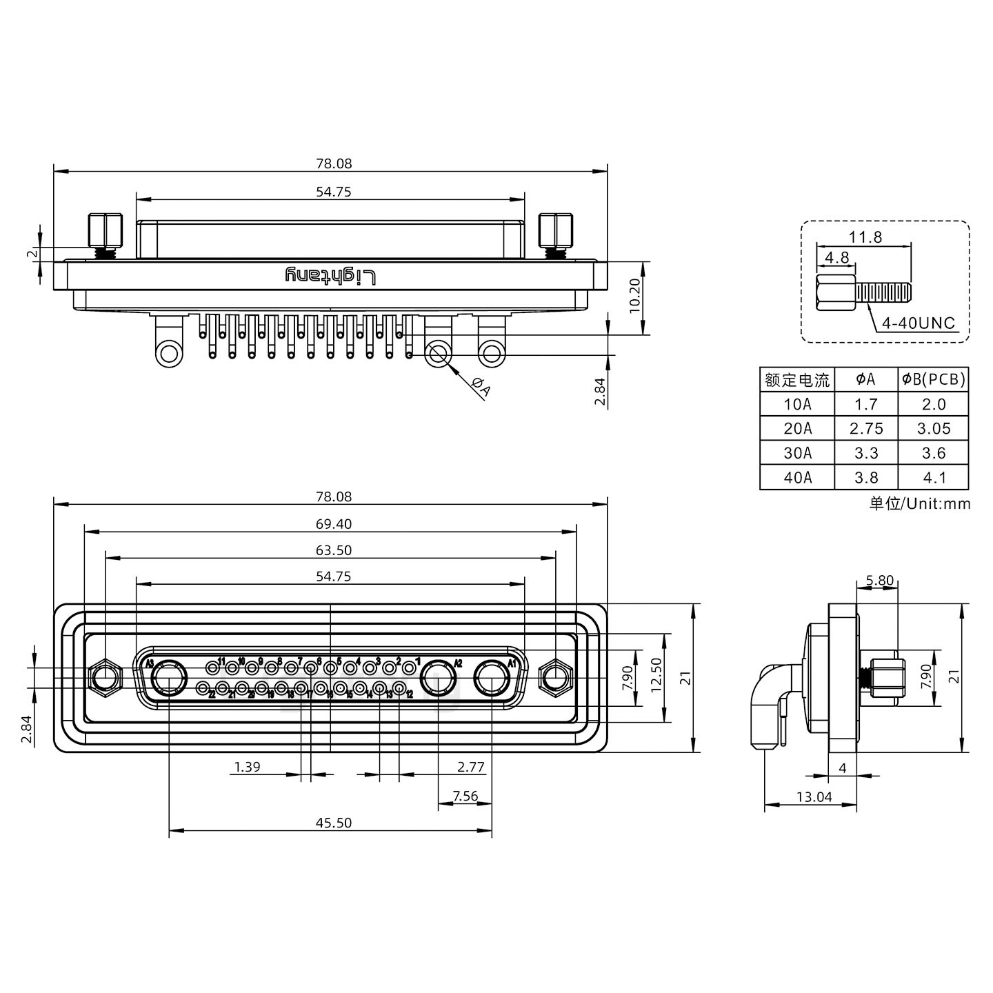 防水25W3母彎插板/鎖螺絲/大電流40A