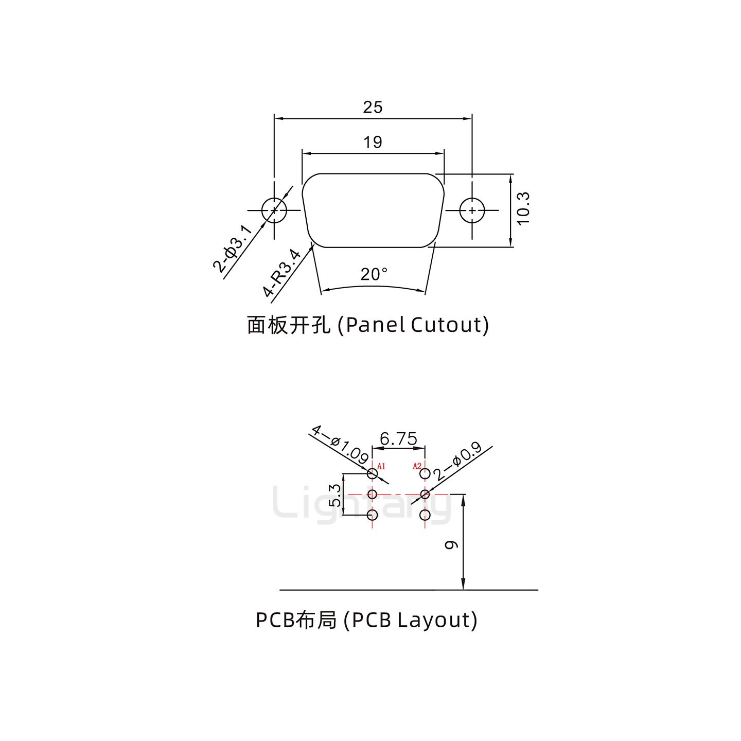 防水2V2公彎插板/鎖螺絲/射頻同軸50歐姆