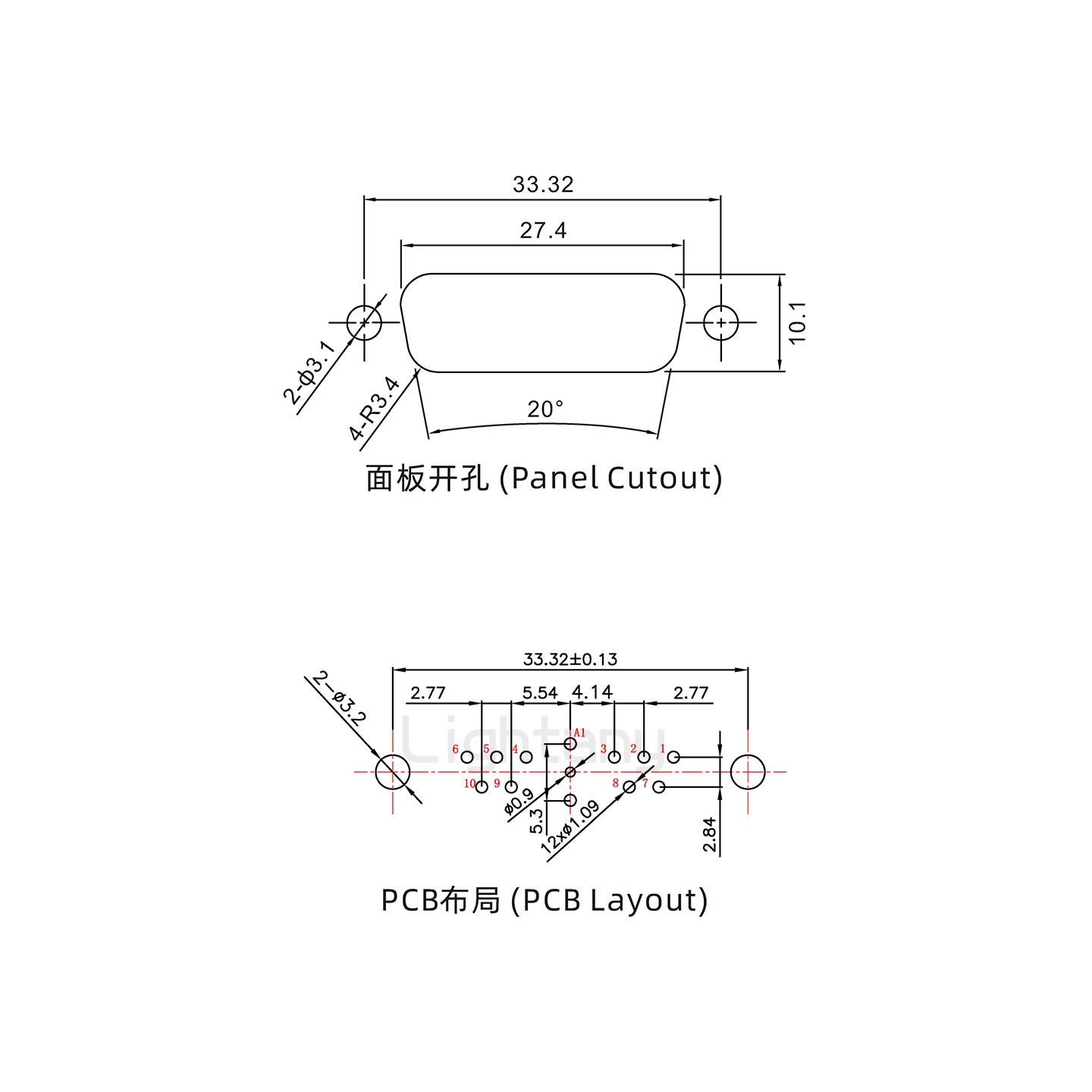 防水11W1母直插板/鉚魚叉/鎖螺絲/射頻同軸50歐姆