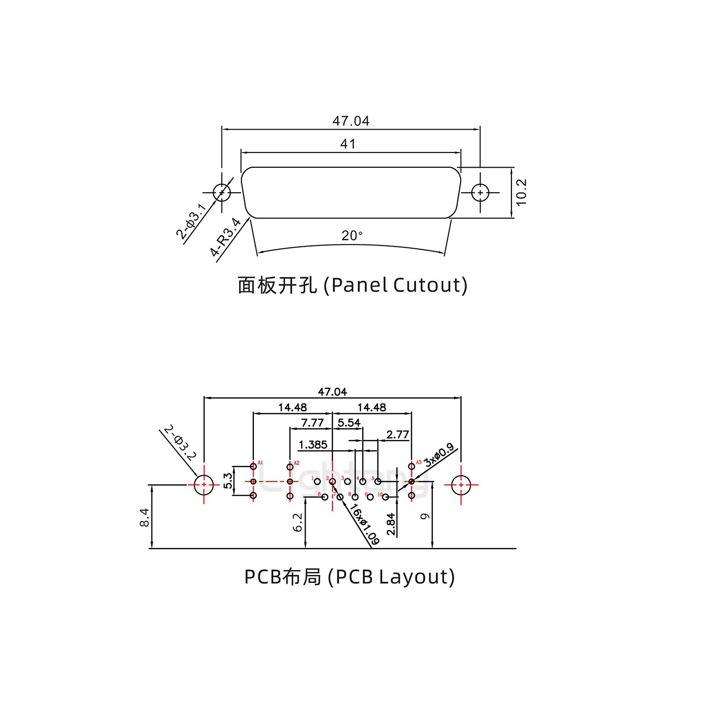 防水13W3公彎插板/鉚支架/鎖螺絲/射頻同軸50歐姆