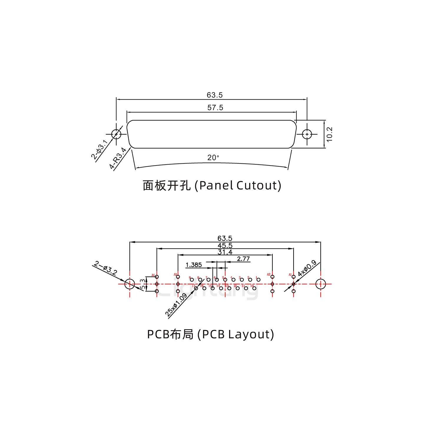 防水21W4母直插板/鉚魚叉/鎖螺絲/射頻同軸50歐姆