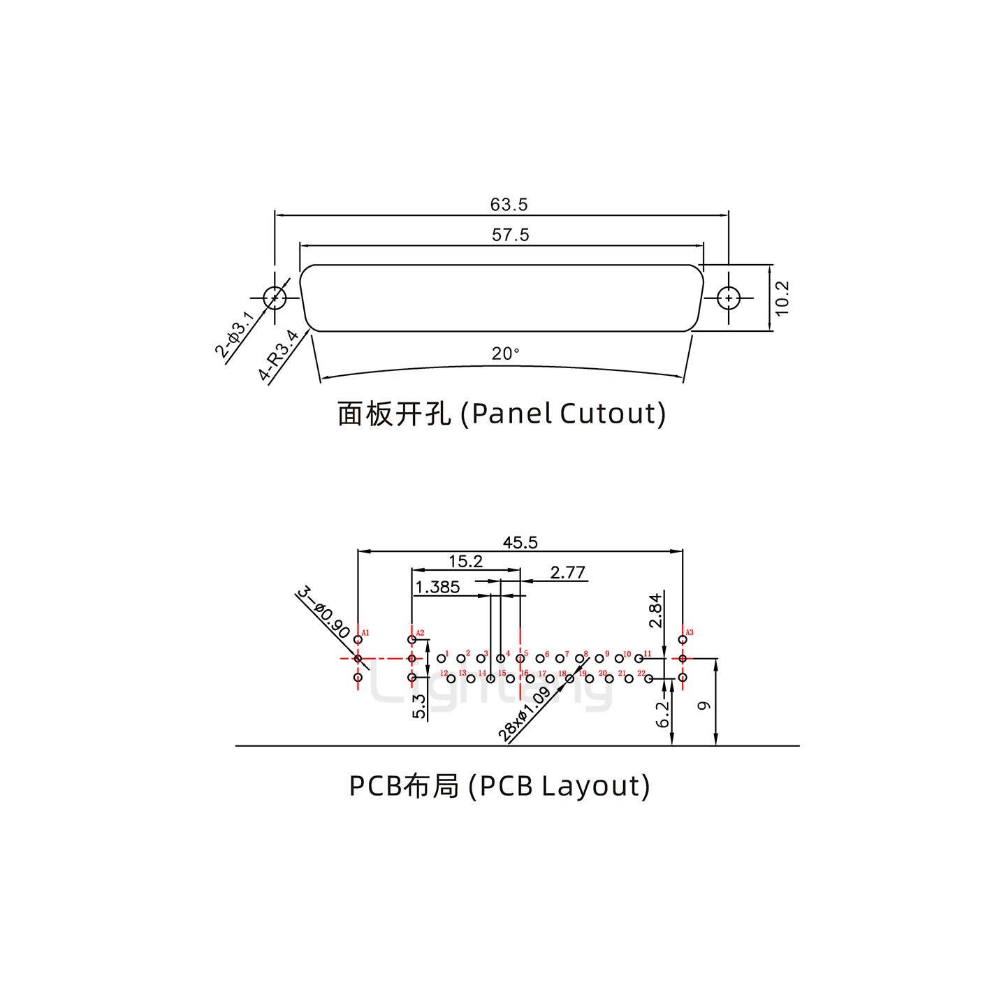 防水25W3公彎插板/鎖螺絲/射頻同軸50歐姆