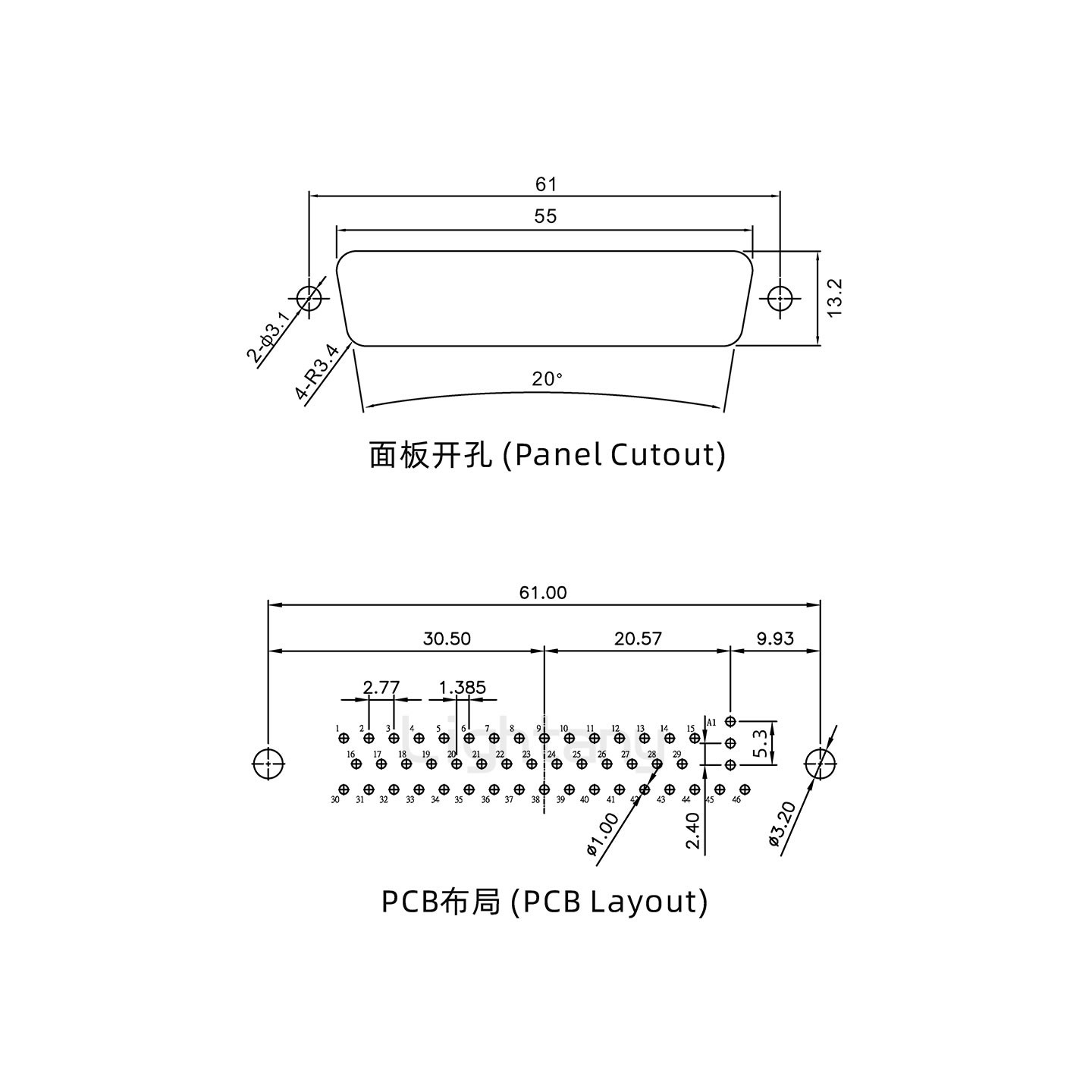 防水47W1公直插板/鉚魚(yú)叉/鎖螺絲/射頻同軸50歐姆