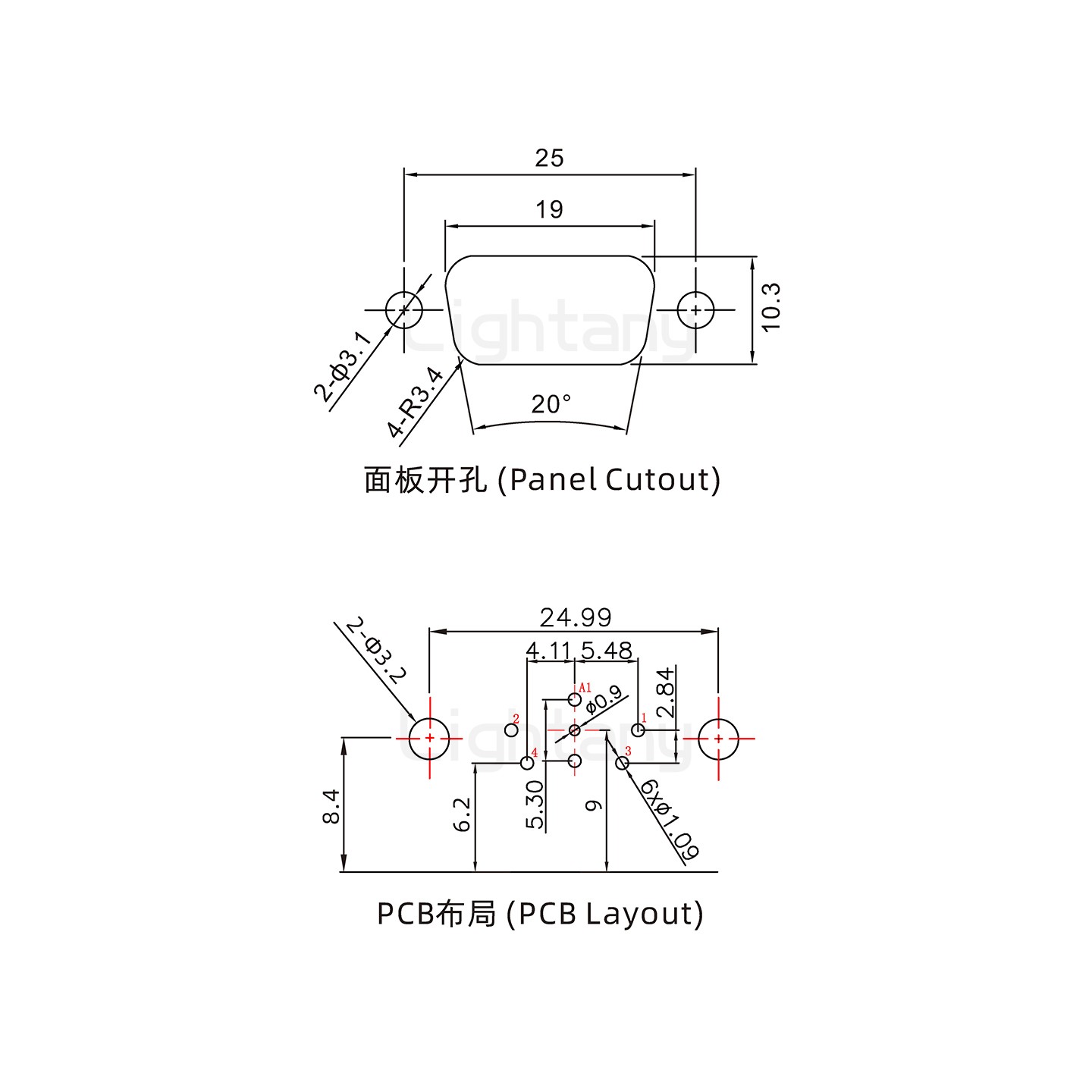 防水5W1母彎插板/鉚支架/鎖螺絲/射頻同軸50歐姆