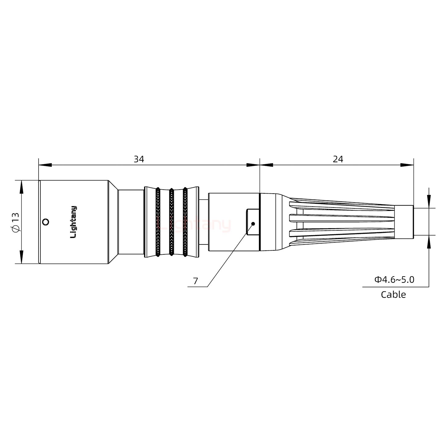 PHG.0K.003.CLLC50Z推拉自鎖帶護套浮動插座