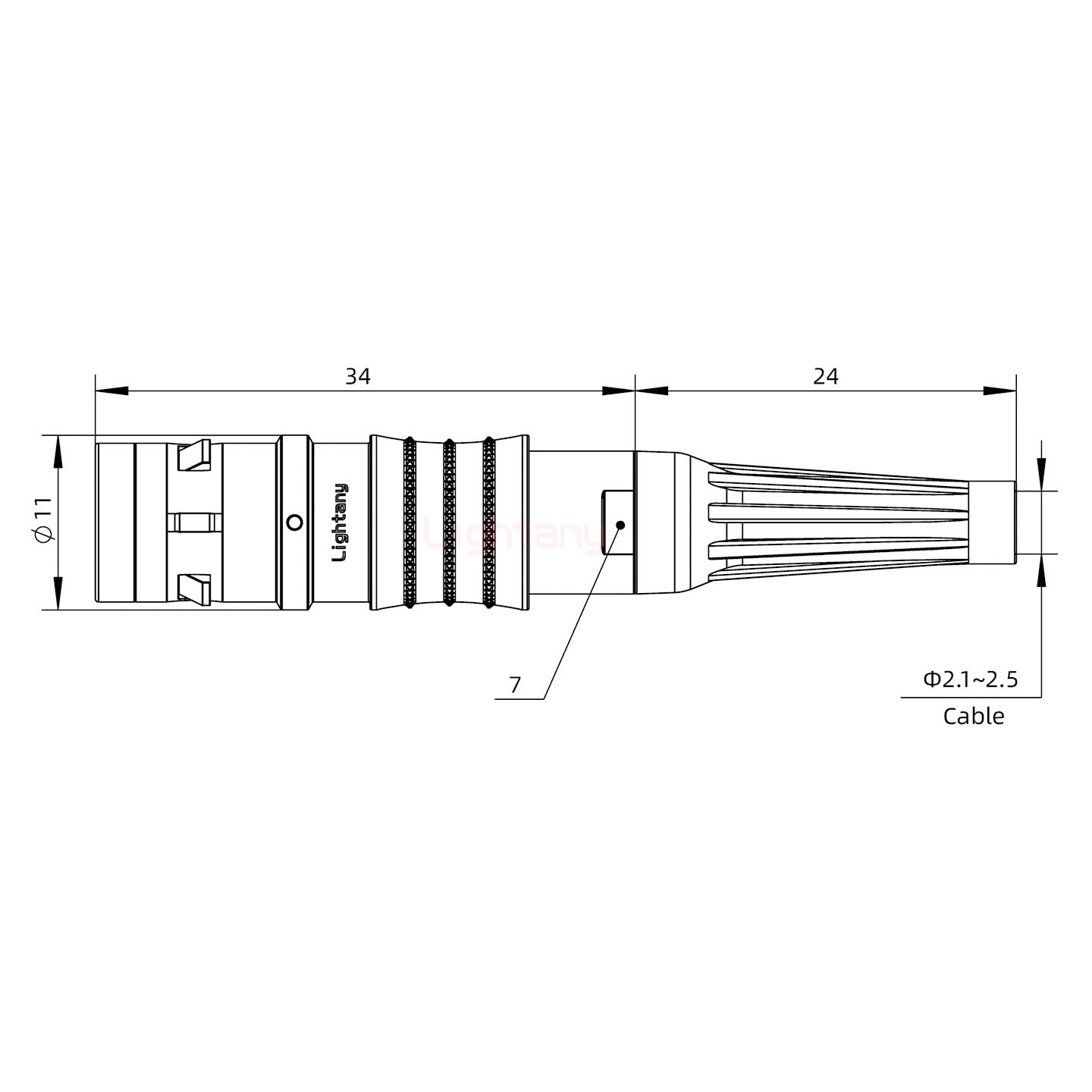 FGG.0K.005.CLAC25Z推拉自鎖帶護套直式插頭