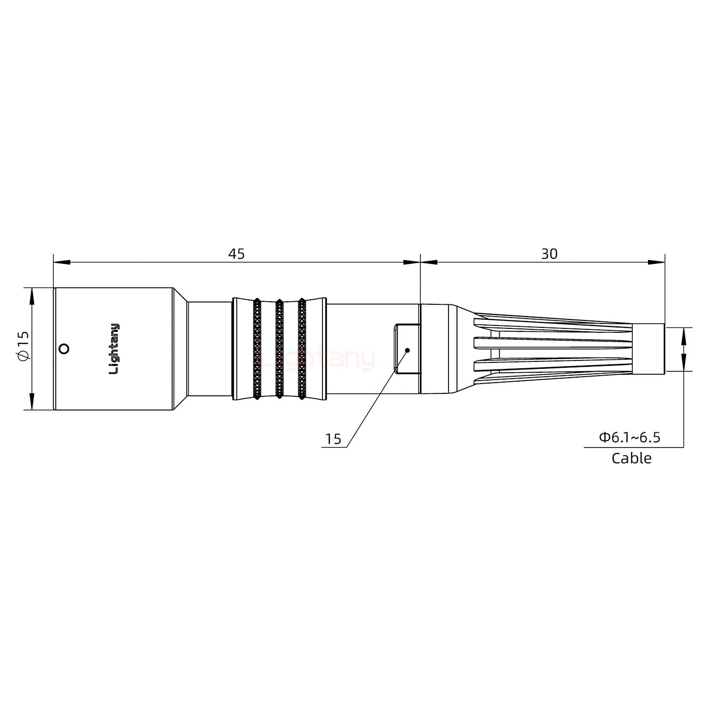 PHG.1K.005.CLAC65Z推拉自鎖帶護(hù)套浮動插座