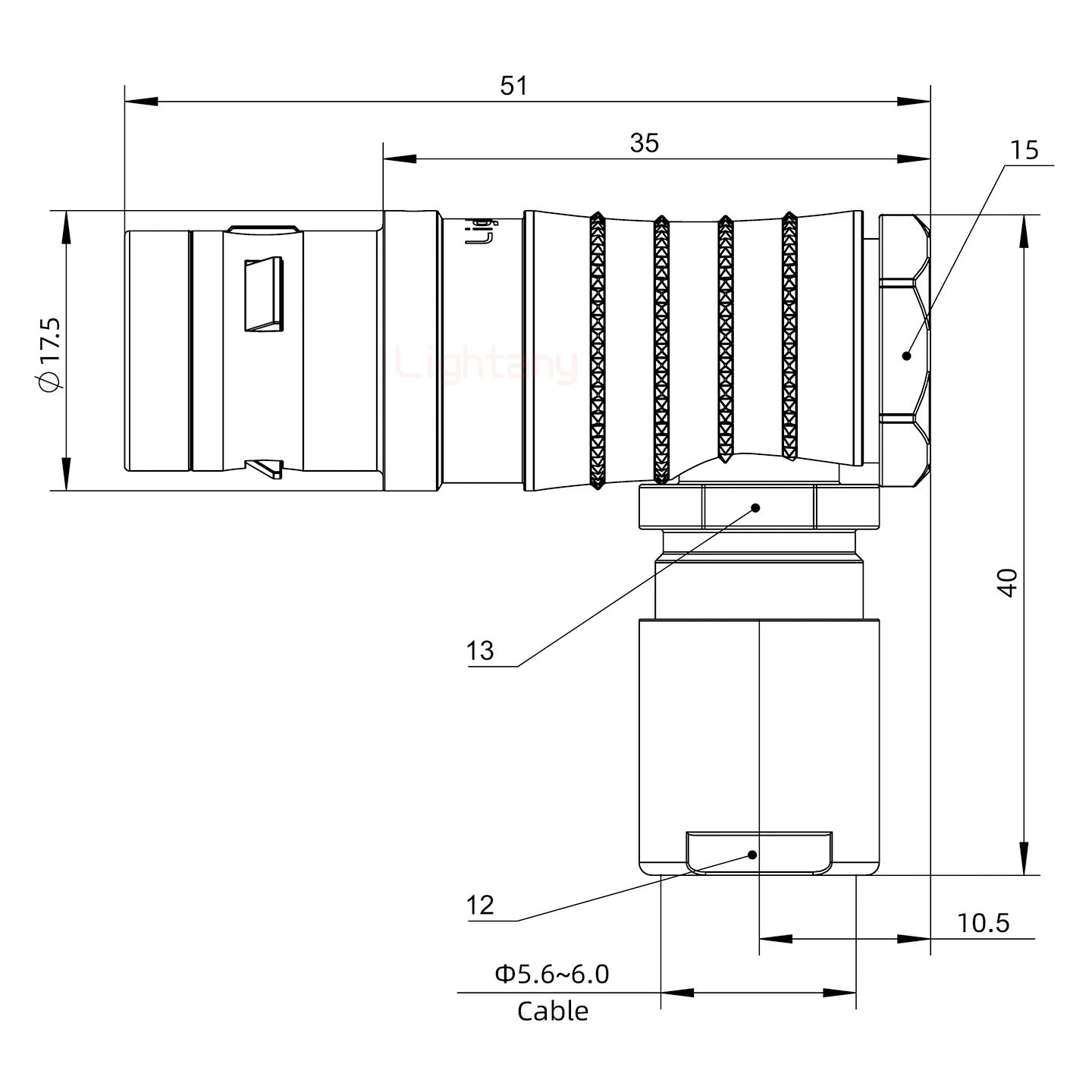 FHG.2K.006.CLAC60推拉自鎖彎式插頭